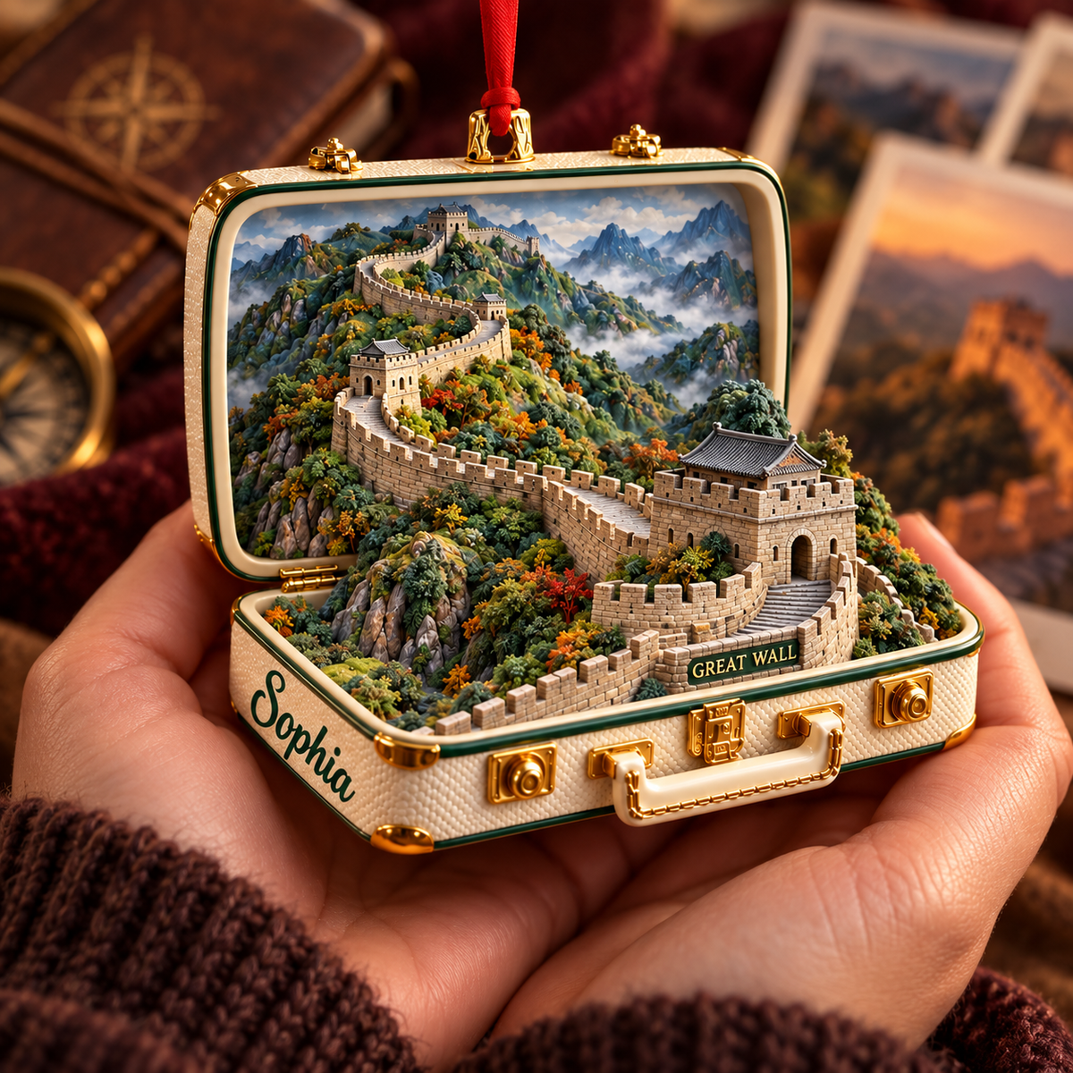 Personalized Great Wall of China 3D Suitcase Christmas Ornament – Travel Souvenir & Gift for China Lovers e04b9c91-e41c-4cdc-af4b-962fedb07028-Handheld-Great-Wall-Travel-Keepsake-2.png