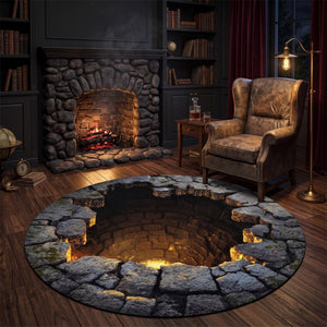 3D Stone Well Illusion Rug, Halloween Round Rug, Optical Illusion Carpet, Spooky Bottomless Pit Floor Mat, Gothic Home Decor Gift e04d81a1-5508-41a2-a030-c6fc2e6d6cf0-3.jpg