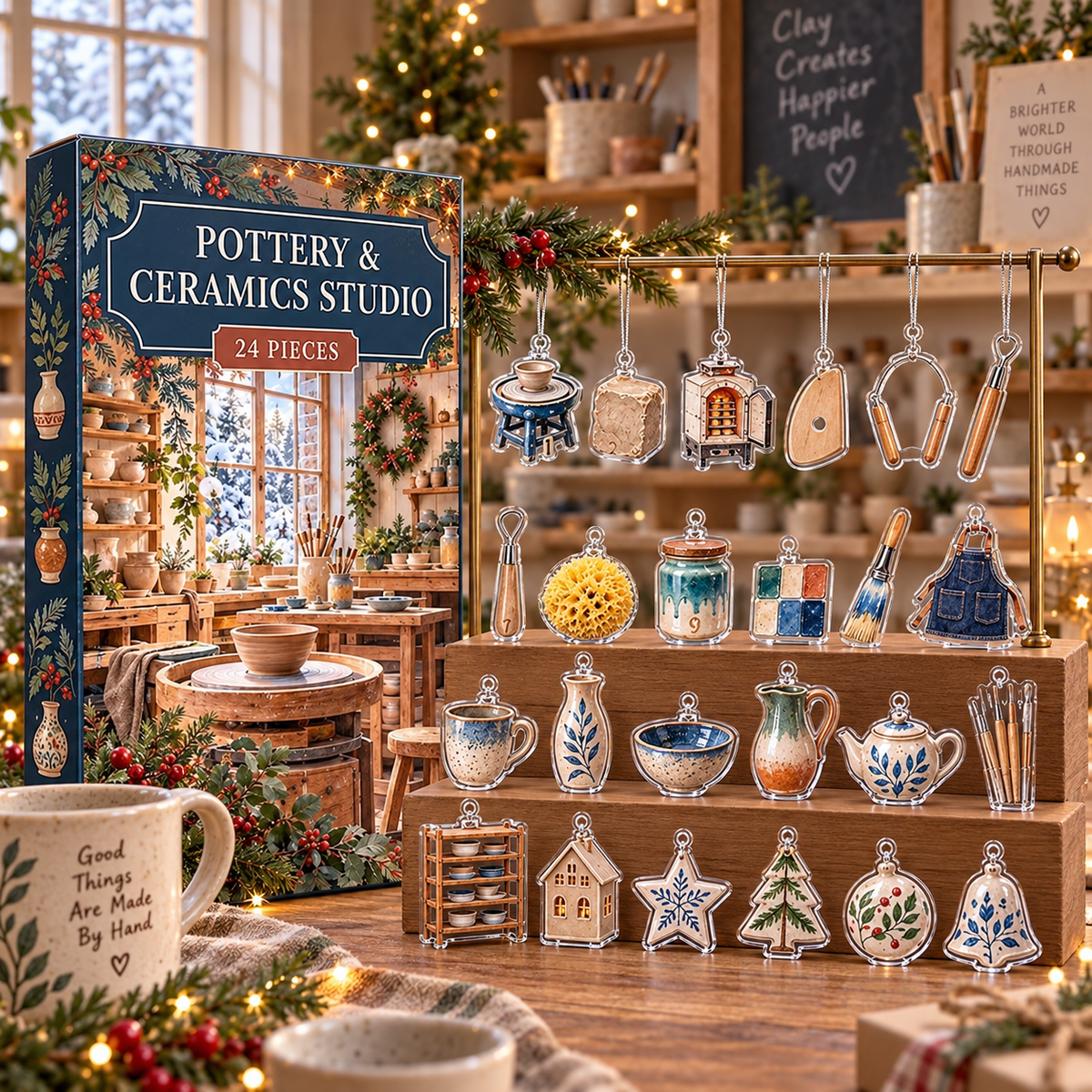 Pottery Advent Calendar, 24 Acrylic Ceramics Ornaments, Potter and Clay Artist Gift, Christmas Countdown Box e062598d-b2b4-4e94-9c2d-37e925f53dfa-c933b3d1-e39f-440e-b535-e9d2592dd5be.png