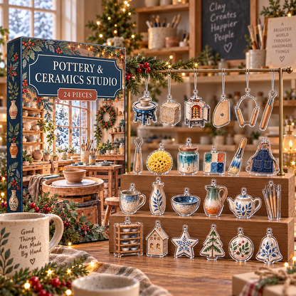Pottery Advent Calendar, 24 Acrylic Ceramics Ornaments, Potter and Clay Artist Gift, Christmas Countdown Box e062598d-b2b4-4e94-9c2d-37e925f53dfa-c933b3d1-e39f-440e-b535-e9d2592dd5be.png