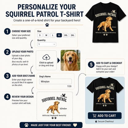 Squirrel Patrol – Custom Pet Photo Tee - Personalized T-shirt e06291d0-1b40-46ba-b8c0-3b397621f128.jpg