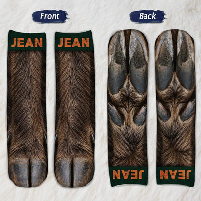 Animal Paw For Hunting Lovers Hunters - Personalized Illusion Socks e063c4f7-e0e4-44ec-aaca-2c27e4386cdd-AN145-CLA4261-Web4.jfif