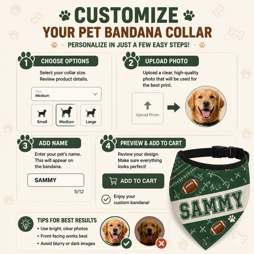 Personalized Football Game Day Dog Bandana - Personalized Pet Bandana Collar With Adjustable Buckle e06645a5-4d41-42a3-9146-a0e133d24256.jpg