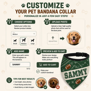 Personalized Football Game Day Dog Bandana - Personalized Pet Bandana Collar With Adjustable Buckle e06645a5-4d41-42a3-9146-a0e133d24256.jpg