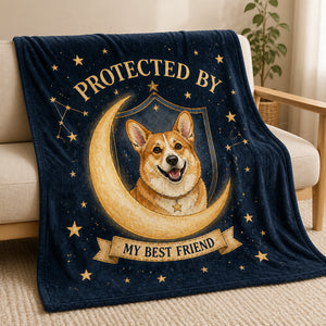 Protected By My Guardian — Custom Pet Portrait Blanket - Personalized Blanket e079fc75-c95a-4924-b830-1edc4513913f.jpg