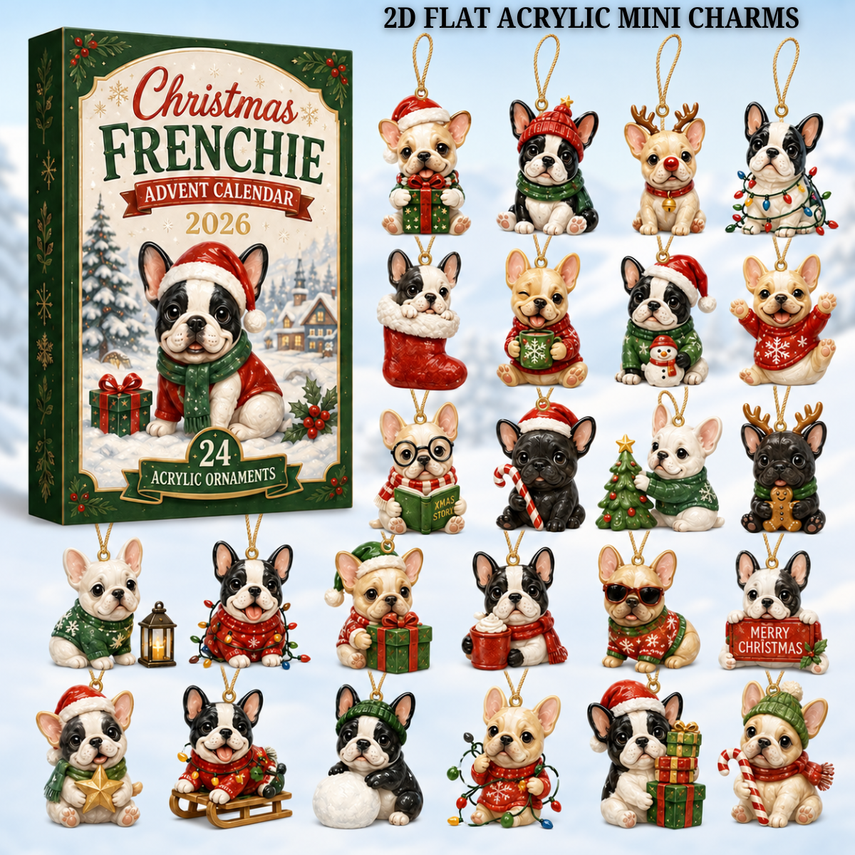 Christmas Frenchie Advent Calendar 2026 - 24-Day Festive Countdown, Acrylic Charms Blind Box - Gift For French Bulldog Lovers e07a16b4-3823-49ec-a980-3e90cc168cca-frenchie-text.png