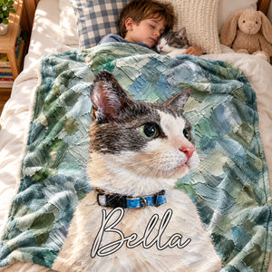 Personalised Oil Painting Style Pet Photo Soft Throw Blanket with Name Home Decor Birthday Pet Memorial Gift for Pet Lovers e0895900-f7f2-47d2-b5ad-d85a9b744312-banner-4.jpg