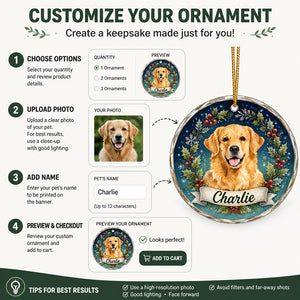 Custom Pet Portrait Crystal Ornament – Winter Wreath - Personalized Crystal Ornament e0900d76-7572-4d51-aef1-cf6059ea05e5.jpg