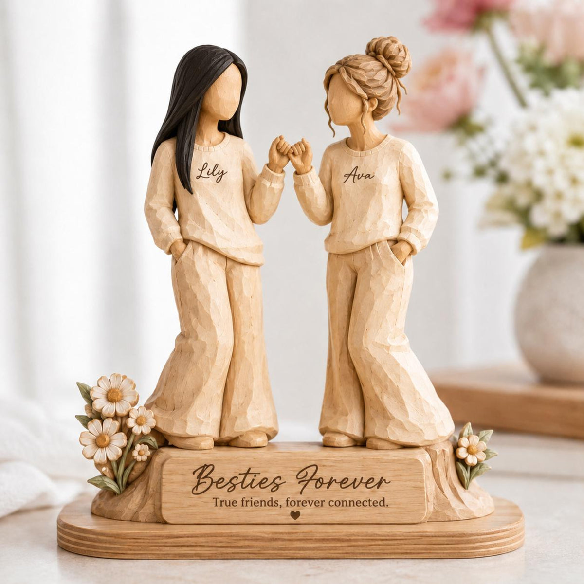 Personalized Best Friends Wooden Block, Besties Forever Pinky Promise Keepsake, Soul Sister Birthday Gift, Bestie BFF Gift, Friendship Decor e09dbc80-5ff0-4b73-bdcb-1aa699aca9b7-5.jpg