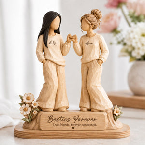 Personalized Best Friends Wooden Block, Besties Forever Pinky Promise Keepsake, Soul Sister Birthday Gift, Bestie BFF Gift, Friendship Decor e09dbc80-5ff0-4b73-bdcb-1aa699aca9b7-5.jpg