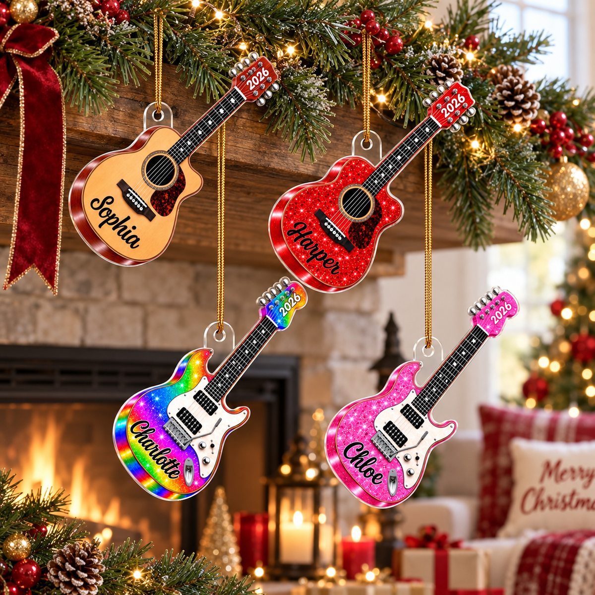 Personalized Guitar Christmas Ornament, Custom Name Acrylic Ornament, Guitar Player Gift, Musician Christmas Gift, Guitarist Keepsake e0b9c471-b39d-4ce4-a612-dc411dcfca60-banner-1.png