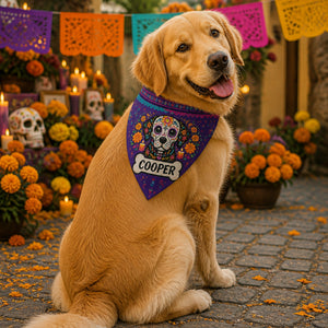Día de los Muertos Pet Bandana – Custom Name - Personalized Pet Bandana Collar With Adjustable Buckle e0be5dba-1ba3-404d-ac7b-c2bd6c1217e8.jpg