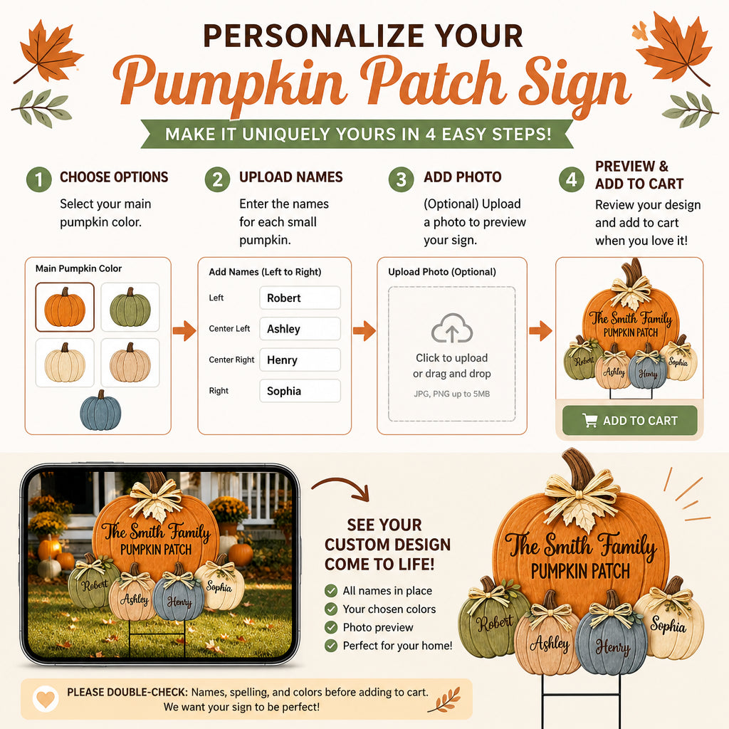 Personalized Family Pumpkin Patch Yard Sign (4 Names) - Personalized Yard Sign e0f30d13-5b60-469b-96b9-d38b23235541.jpg
