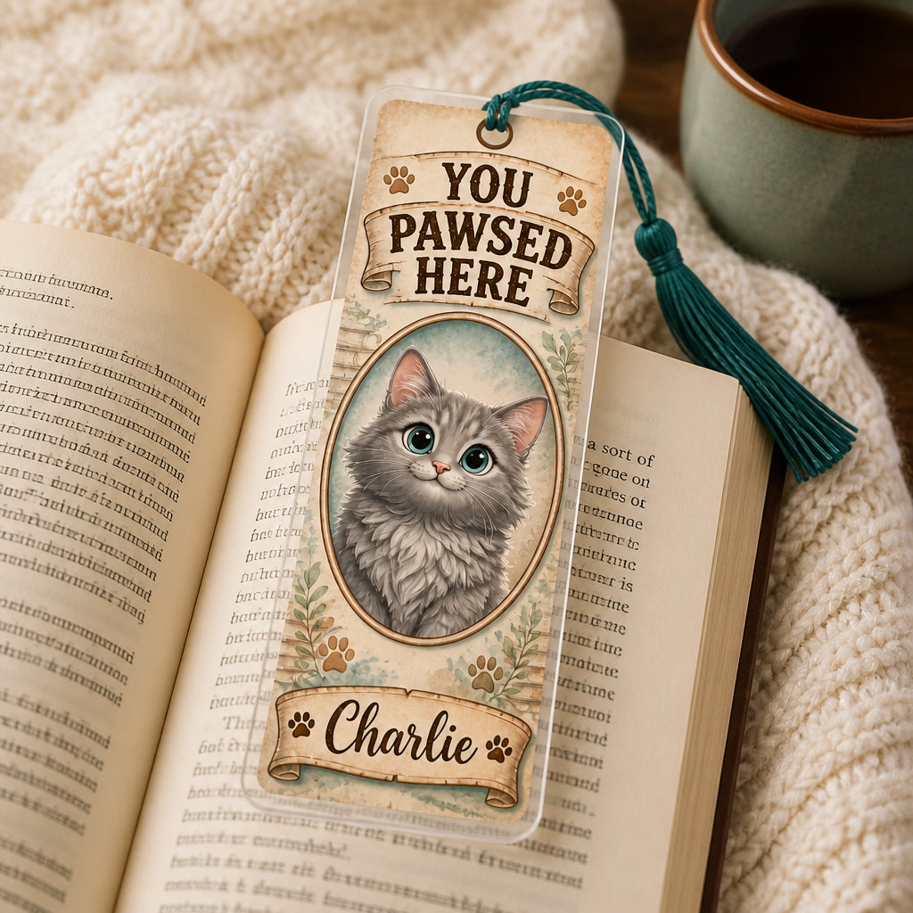 You Pawsed Here – Custom Pet Photo Bookmark - Personalized Acrylic Bookmark e10cc3af-ea98-485b-a1ed-0d8f77359b93.jpg