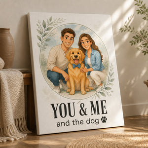 You & Me And The Dog — Custom Cartoon Photo Canvas - Personalized Canvas e113e939-1118-4d1b-8b0b-faa1c2fa0c0c.jpg