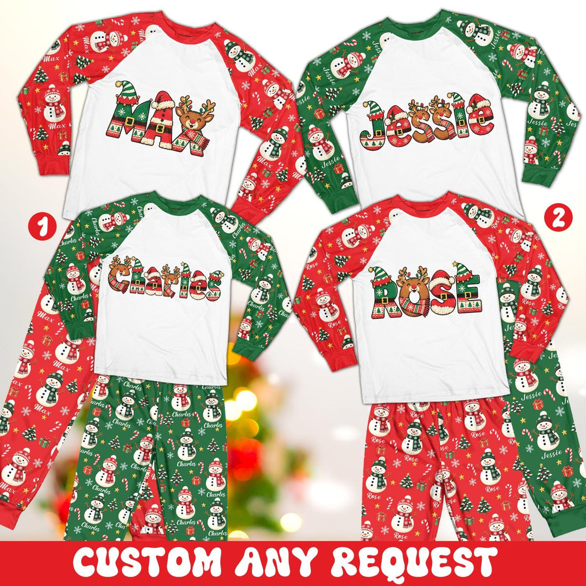 Personalized Merry Christmas Pajamas Set, Custom Name Xmas PJs Cute Snowman Reindeer Santa Letter Matching Family Sleepwear Holiday Gift Set e1326d17-31ca-4ef4-a6bd-c9ff1c2746ef-il_1588xN.8575055620_24r6.jpg