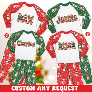 Personalized Merry Christmas Pajamas Set, Custom Name Xmas PJs Cute Snowman Reindeer Santa Letter Matching Family Sleepwear Holiday Gift Set e1326d17-31ca-4ef4-a6bd-c9ff1c2746ef-il_1588xN.8575055620_24r6.jpg