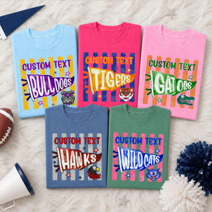 Custom Mascot School Shirt, School Mascot Spirit Shirt, Back To School Shirt, Personalize mascot, Striped Pennants Flag, Girly Mascot Shirt e13c021a-49d4-4c23-823c-ed770617dd8b-5.jpg