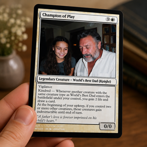 Custom MTG Style Father's Day Magic Card Personalized with your Photo,Trading Card: Personalized Anniversary, Wedding, Pet Gift
