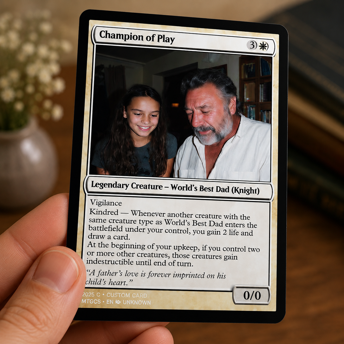 Custom MTG Card, Personalised MTG Card, Father's Day MTG custom card, Christmas MGT Card,Custom Dad MGT Card