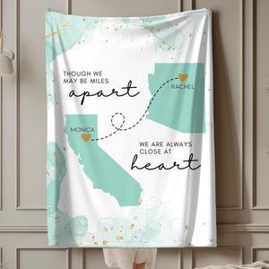 Custom State to State Blanket Gift for Long Distance Relationship Mom Daughter Best Friend Moving Away College, Miss You Personalized Gift e164ebe2-5561-4c8a-b70c-d1b71759e7d6-3.jpg