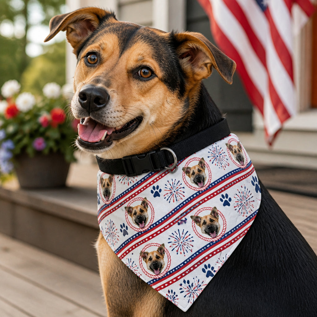Patriotic Pet Photo Bandana - Personalized Pet Bandana Collar With Adjustable Buckle e1723746-08e2-4404-8293-955062ab1825.jpg