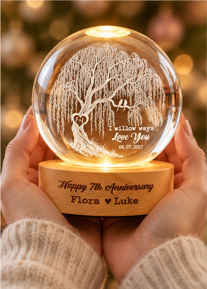 Personalized Willow Tree Crystal Ball LED Night Light, 9th Wedding Anniversary Gift, Willow Tree Gift, 9th Anniversary Willow Tree Gifts e174f8c7-ac03-42b1-80c7-3ba5deaa77cb-set_2_image_4.png