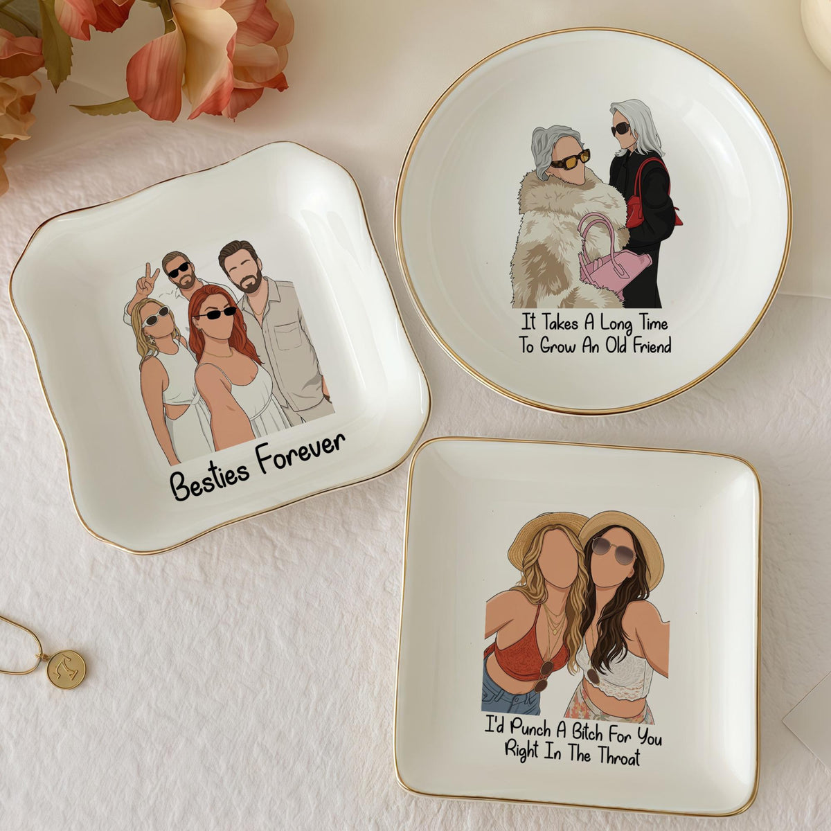 Custom Photo Faceless Portrait Besties Forever Friendship Ring Dish, Personalized Best Friends Illustration Jewelry Dish, Birthday Gift e17ffa98-98ec-4d2b-bb2f-4d0237d5f9e2-3.jpg