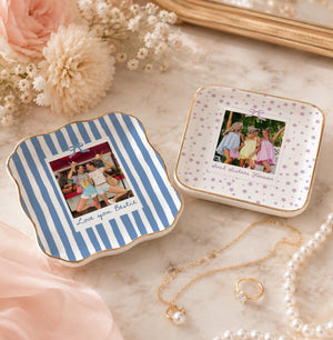 Personalized Besties Photo Ring Dish, Ceramic Best Friend Jewelry Dish, Sister Birthday Gifts For Her, Bridesmaid Striped Trinket Tray e184dbe6-9bed-42c8-a7f7-b75e4f75e0ce-5.jpg