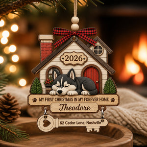 Pet’s First Christmas Forever Home – Layered Wood Ornament with Name, Year & Address - Personalized 3-Layered Wood Ornament e19005f4-6f5f-4d9d-ab63-c368a72dacb7.jpg