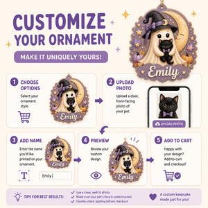 Halloween Ghost & Kitty Name Ornament - Personalized Ornament e19987d3-ce73-47d9-b9aa-73b7ea3cf24c.jpg