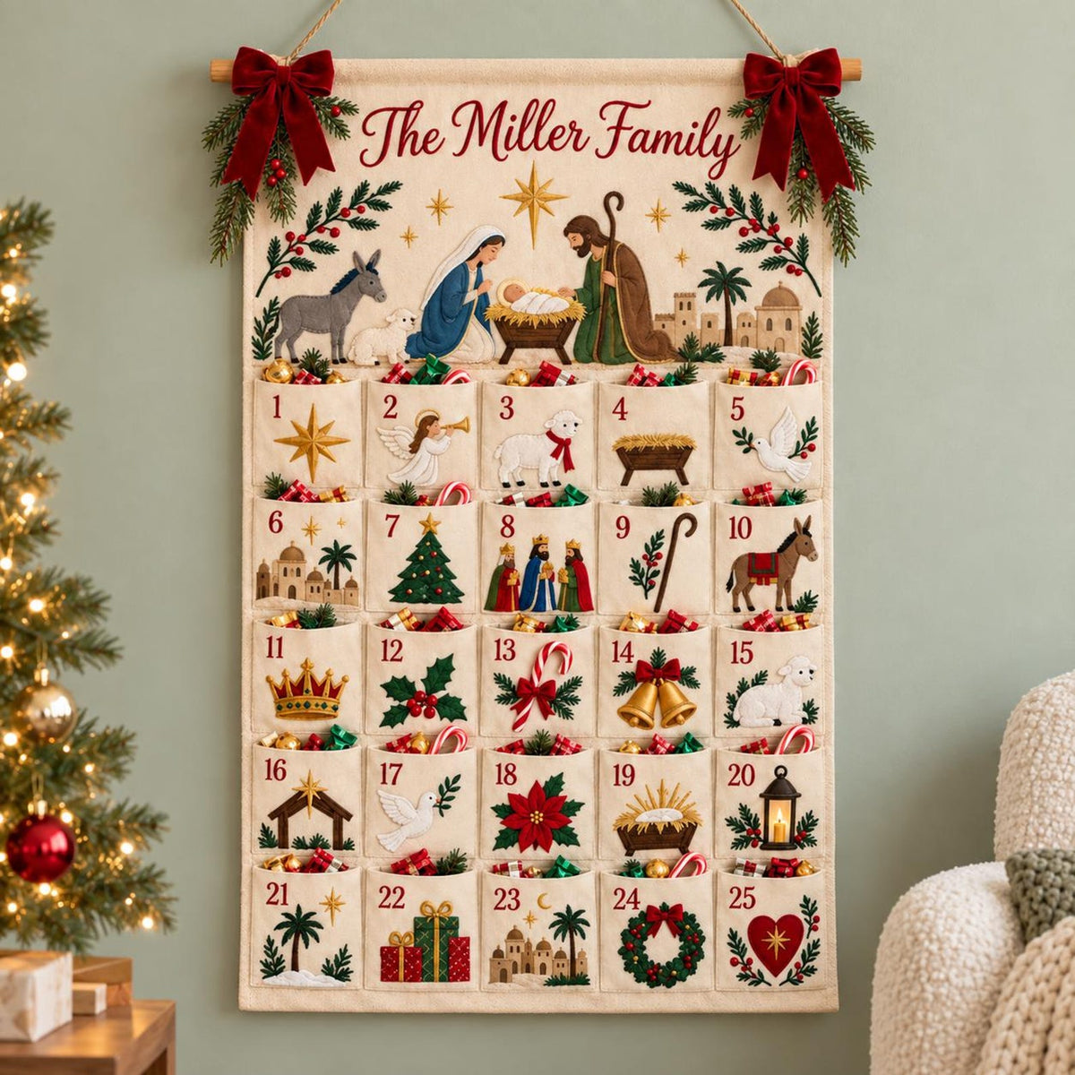 Personalized Nativity Advent Calendar, Custom Family Name Christmas Countdown, 25 Pocket Advent Calendar, Christian Christmas Wall Decor PHAM VAN DIEN e1ae5074-9826-47d6-9a1c-aa4cee666c80-il_1588xN.8576183160_modo.jpg