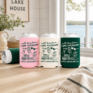 With Love From Lake Michigan Bachelorette Can Coolers - Custom Camp Bachelorette Party Favors - Personalized Cozies in Regular and Slim Size e1c47a1d-afba-47cc-86f6-7f6ab18ece21-banner-1.png