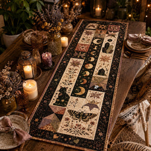 Halloween Quilted Table Runner, Fall Table Runner, Pumpkin Cat Ghost Bat Table Decor, Spooky Autumn Dining Table Runner Halloween Home Decor e1ea4bfb-3506-475a-93b1-f1dab6adc4b5-7.jpg