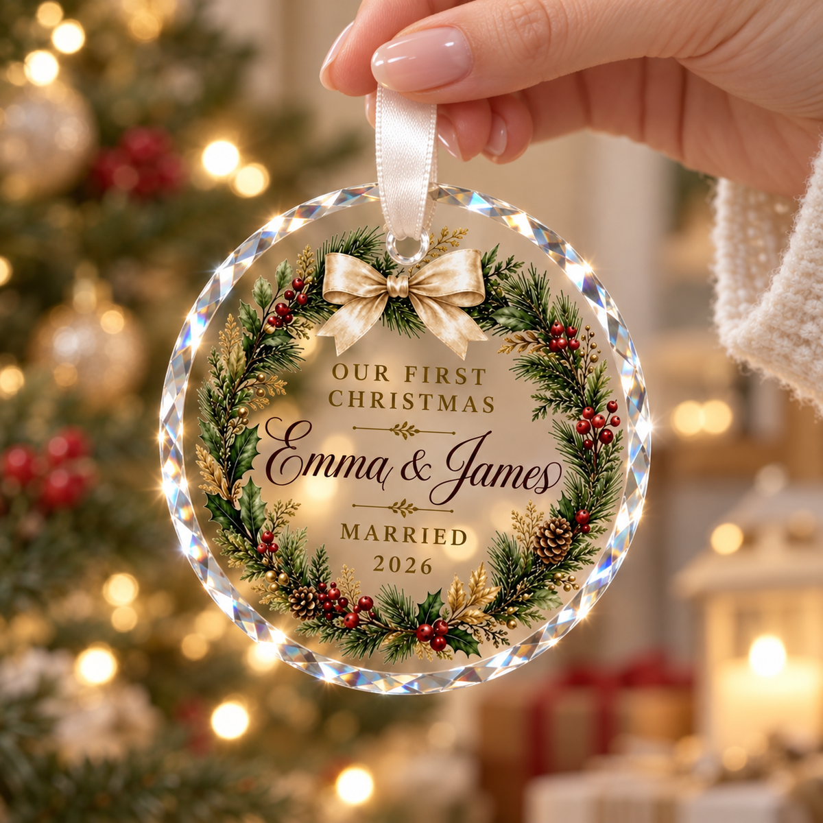 First Christmas Married Ornament 2026, Personalized Newlywed Wedding Gift, Custom Couple Keepsake e1eacc32-4033-4ffa-8427-f5c652ee45d4-4cf2c5d1-6d0d-4c12-8732-7aa87e2c6b20.png