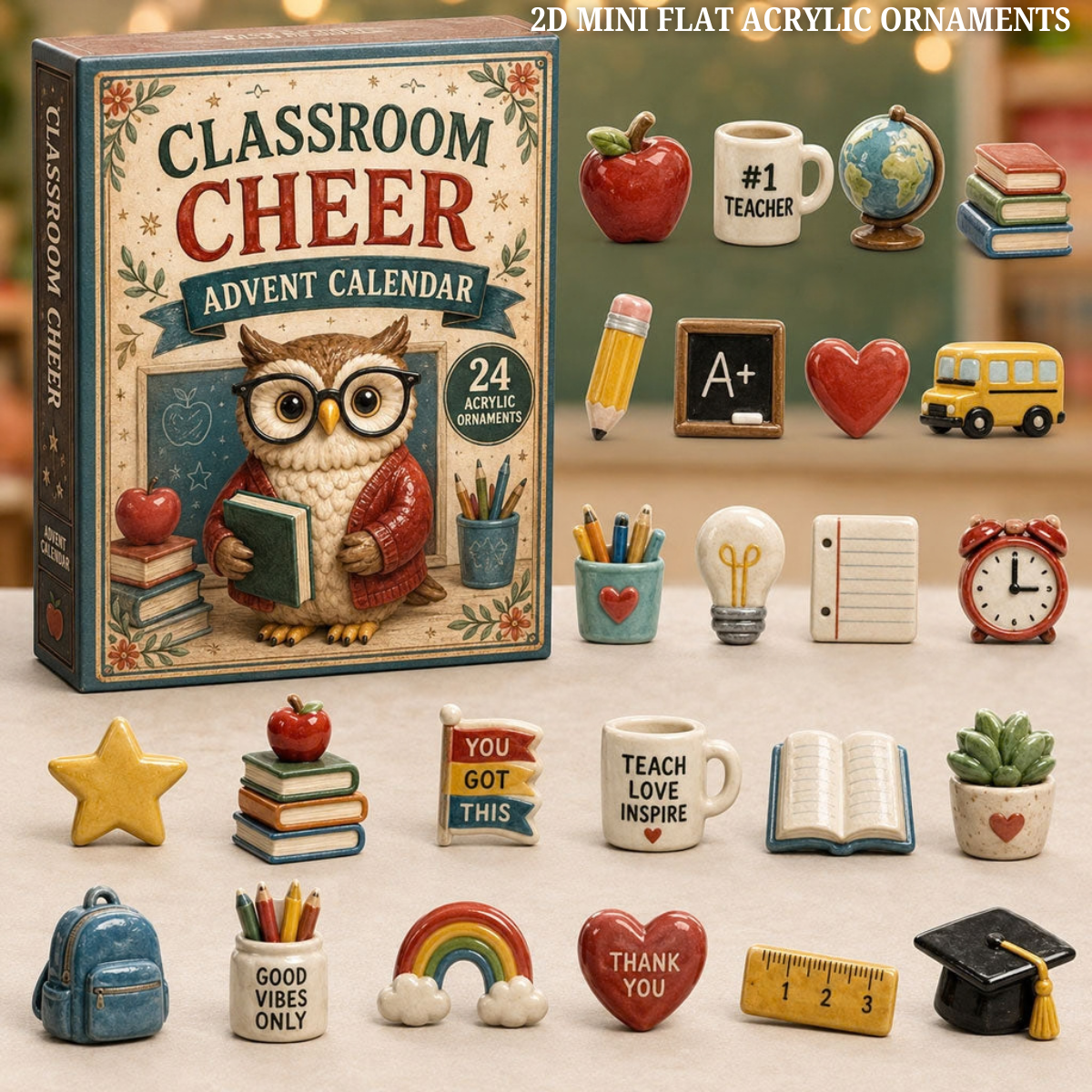 Classroom Cheer Advent Calendar 2026 - 24-Day Festive Countdown, Acrylic Charms Blind Box - Gift For Teacher e1ecd8a3-ca88-4db7-9d10-01558c12fbf3-classroom-tetx-2.png