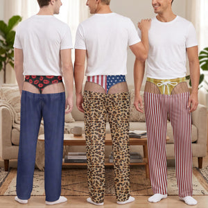 Custom Funny Plaid Pajama Pants for Men, Fake Butt & Underwear Illusion, Christmas Prank Gift e1fae796-9f4e-413f-986b-45b0a7848434-5.jpg