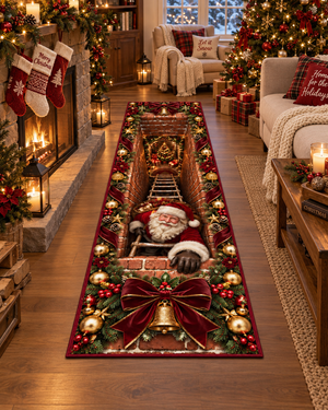 Santa Christmas Runner Rug,3d christmas rug 3D Chimney Illusion Rug, Burgundy Gold Holiday Decor, Christmas Hallway Runner, Festive Xmas Rug e1fed890-fdd6-4f90-8684-8eabf380bdf1-2409f8bc-5701-43ef-8b31-a46f4bd4dc62.png