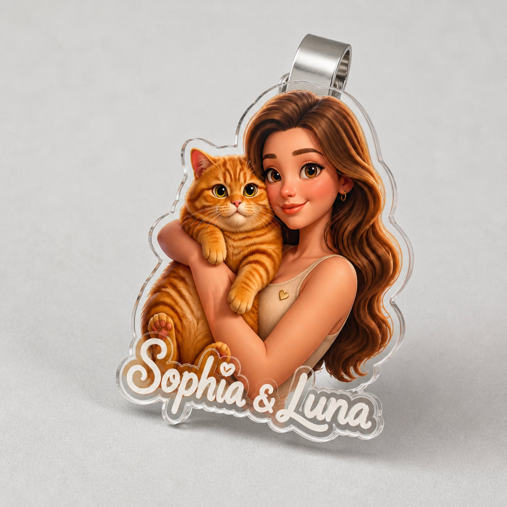 Custom Pet Cartoon Car Visor Clip – Photo to Art with Name - Personalized Car Visor Clip e22174a2-04e2-4176-a3ca-1f21ea50e3b4.jpg