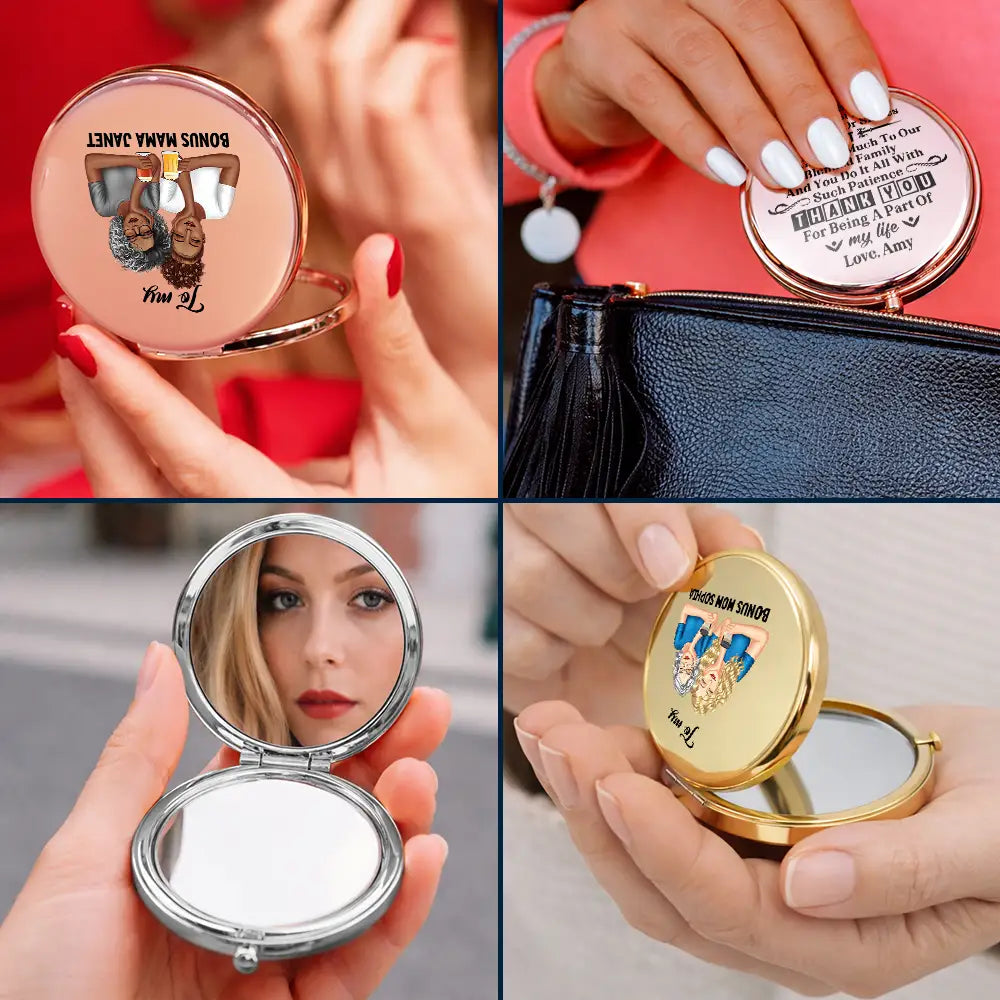 Bonus Mom I May Not Have Your Eyes Or Smiles - Personalized Compact Mirror e223421d-ef4f-4d2c-9f41-0be088fdc756-BonusMomIMayNotHaveYourEyesOrSmiles-PersonalizedCompactMirror-TA604-HAL3966-Mockup-4.jfif