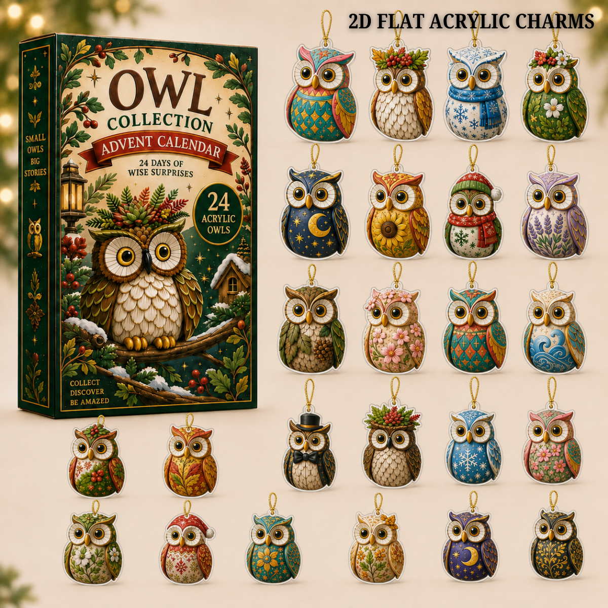 Owl Wonders Advent Calendar 2026 - 24-Day Festive Countdown, Acrylic Charms Blind Box - Gift For Animal Lovers e22f2a0c-5aaa-4bb6-b698-018bb984ca72-owl-text.png