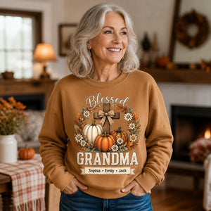 Blessed Grandma Fall Cross & Pumpkins — Custom Grandkids Names Sweatshirt - Personalized Sweatshirt e2319dbd-e693-44a1-9340-99018b366b13.jpg