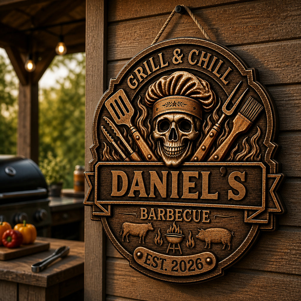 Personalized Grill & Chill BBQ Wood Sign - Personalized Wood Sign e236e835-e040-4650-adb3-baae0d780eb6.jpg