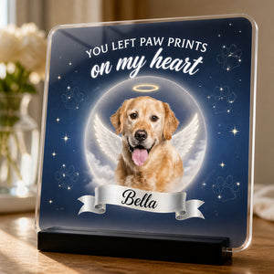 Pet Memorial Acrylic Plaque – You Left Paw Prints On My Heart (Photo + Name) - Personalized Acrylic Plaque e2400b5c-5cf1-473b-8def-5e7dde50f4ba.jpg