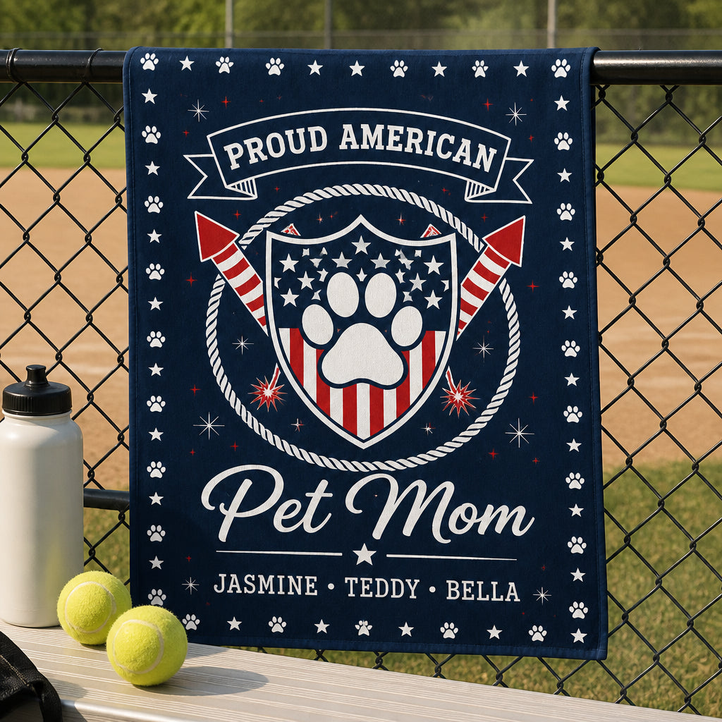 Proud American Pet Mom Names — Patriotic Sport Towel - Personalized Sport Towel e241bad4-9404-478b-96b4-7b09f04735a4.jpg