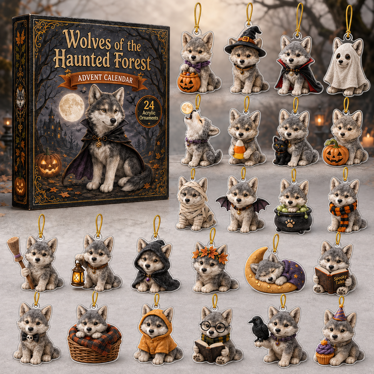 Woodland Wolf Advent Calendar 2026 - 24-Day Festive Countdown, Acrylic Charms Blind Box - Gift For Wolf Lovers e2482532-8a03-47b8-a08e-f84d023c7528-wolf-box-charms.png