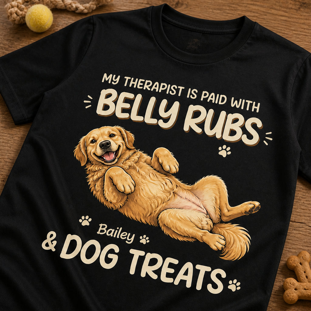 Belly Rubs & Dog Treats Custom Pet Portrait Tee - Personalized T-shirt e26348de-b92d-4939-8dc6-9d0aa2974157.jpg