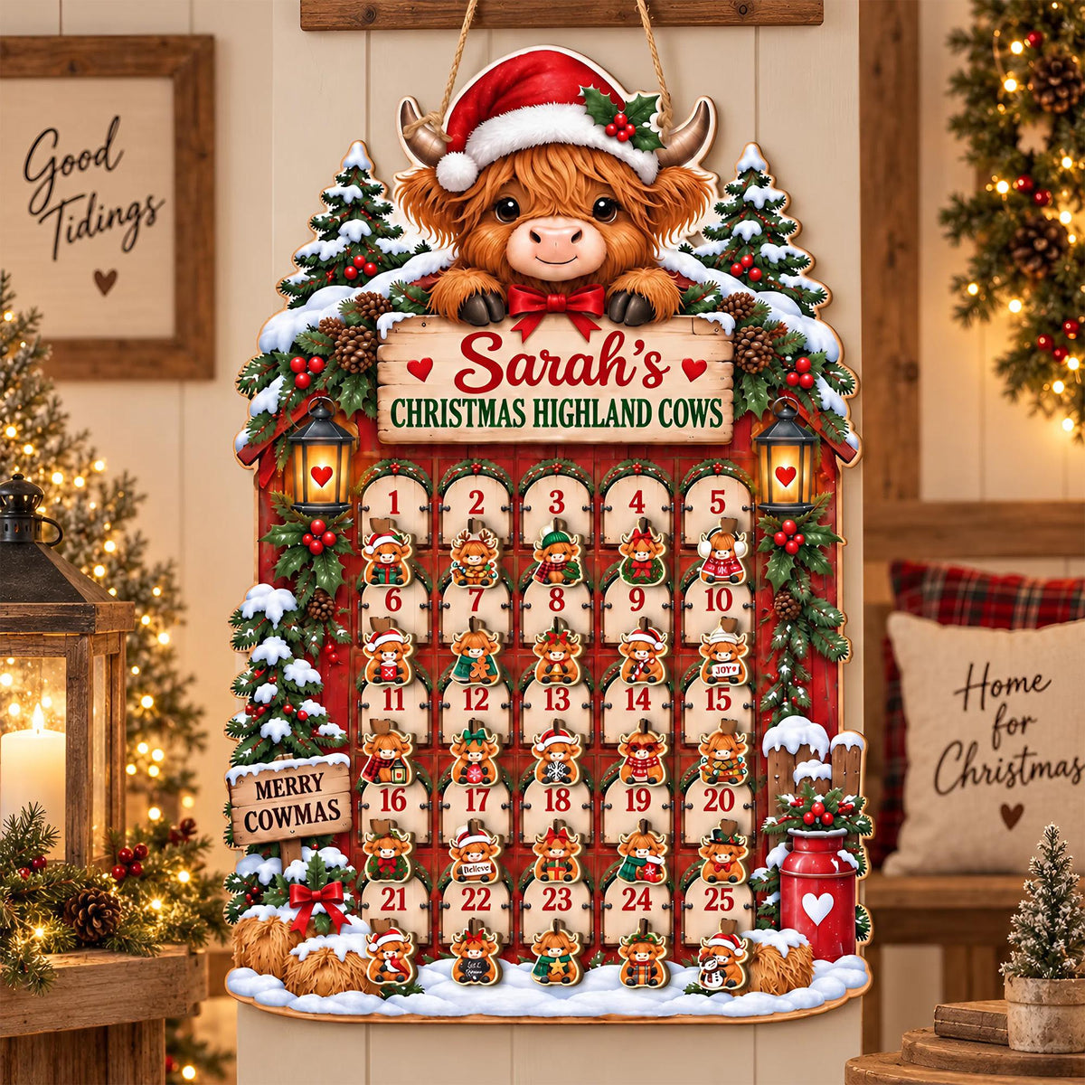 Personalized Highland Cow Wooden Advent Calendar: Custom Name, Hanging Ornaments e268f32a-0475-4657-aab2-381b67d83147-il_fullxfull.8503199378_lqhg.jpg