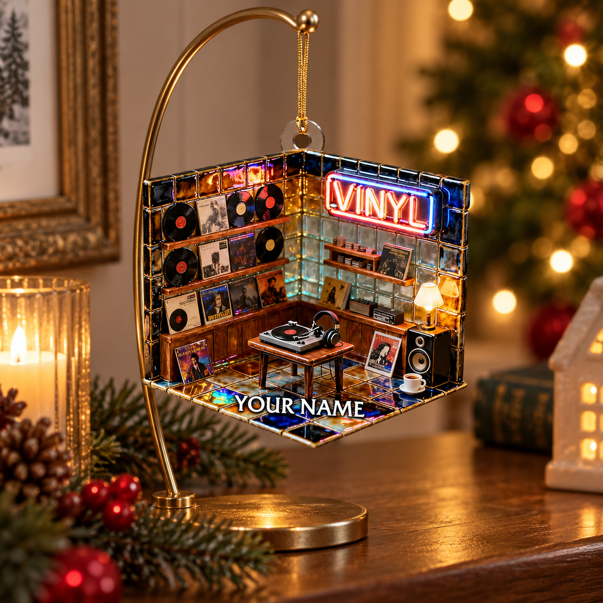 Personalized Vinyl Record Store Ornament, Music Lover Gift Hims, Hers e276c3fa-2f14-4e4c-80f8-849366263278-JK4.png