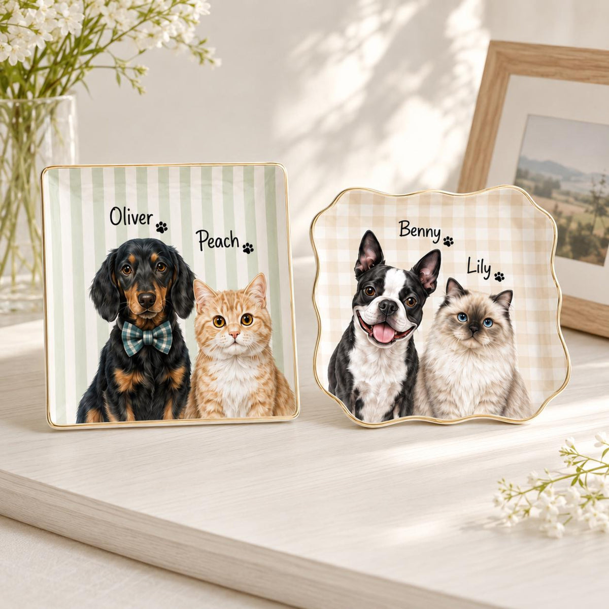 Personalized Pet Portrait Jewelry Dish, Dog Cat Photo Trinket Tray, Pet Memorial Jewelry Dish, Gift For Dog Mom, Gift For Pet Lovers e27ffea1-9ee4-4388-aa94-edd1ee9bef5d-banner-7.jpg